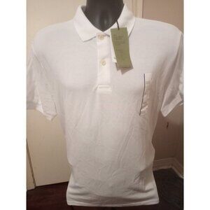 NWT Goodfellow & Co Men's White Every Wear Polo Shirt Size Large L Standard
